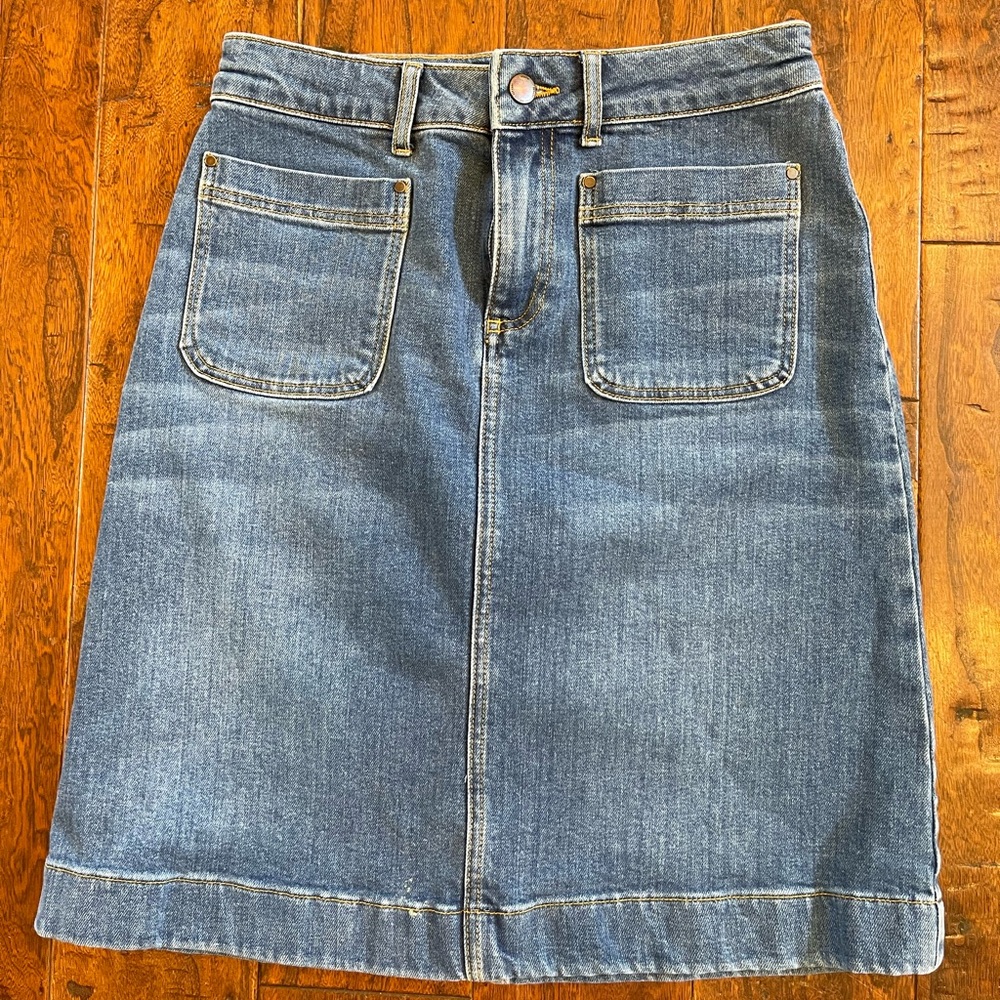 Denim Midi Skirt